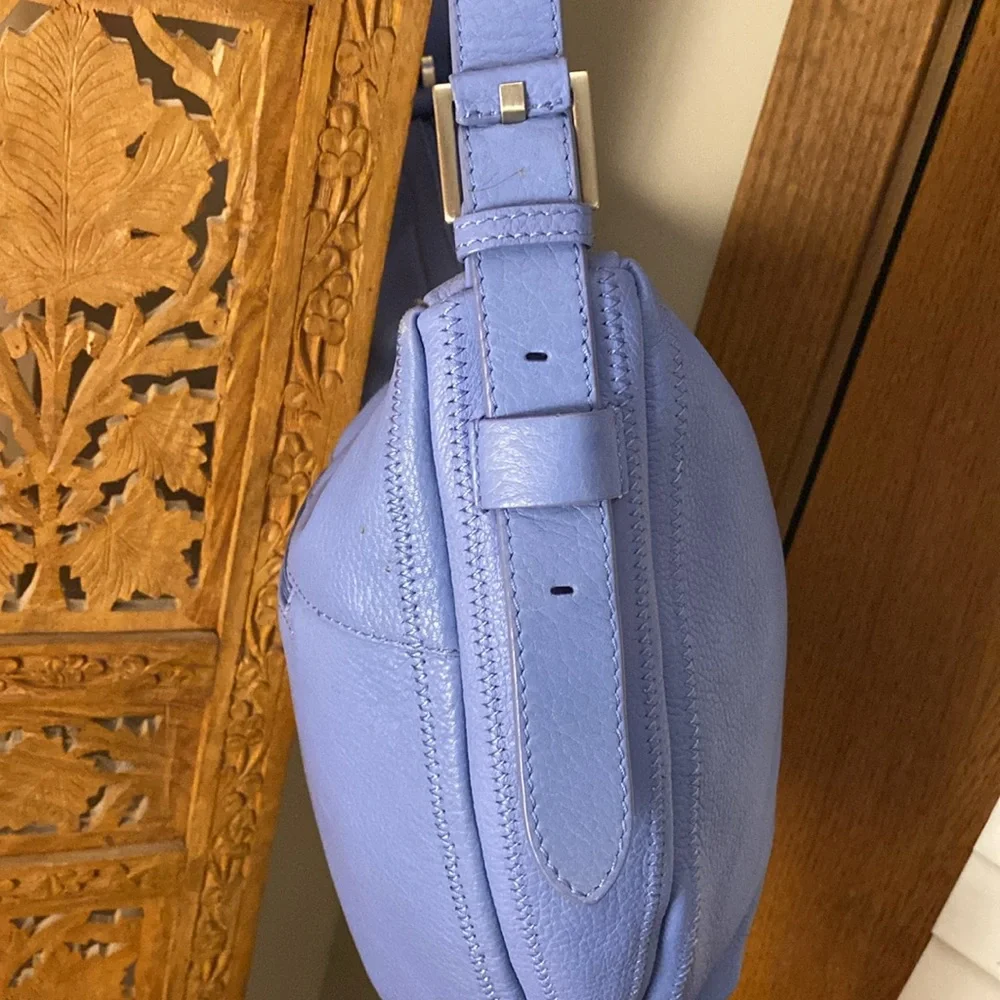 Stone Mountain NWOT Sapphire Blue Pebbled Leather Hobo Shoulder Bag Wedding